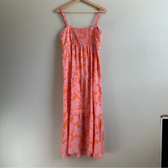 Sanctuary Social Standard Tiered Smocked Back Maxi Dress Women’s Size Medium - Picture 7 of 9